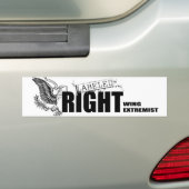 ETIKETTERING RECHTSGEWICHT EXTREMISTE Bumpersticke Bumpersticker (Op auto)