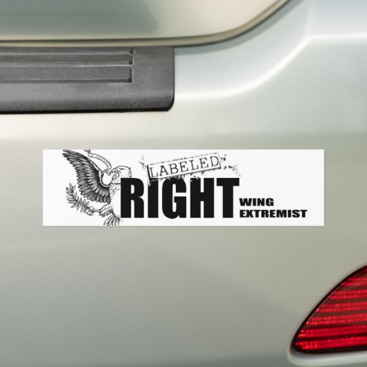 ETIKETTERING RECHTSGEWICHT EXTREMISTE Bumpersticke Bumpersticker (Op auto)