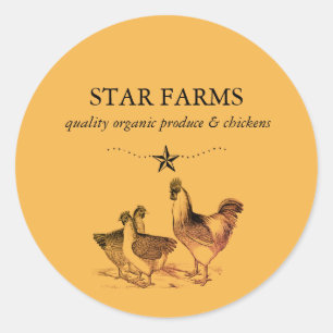 Etikettering van biologisch Boerderij voor promoti Ronde Sticker