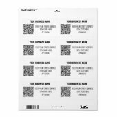 Etikettering van de Code QR van de douane Uw Adres Etiket (Full Sheet)