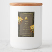 Etikettering van Floral Dark Brown Tree Bark Grain Voedselcontainer Etiket (Voorkant)