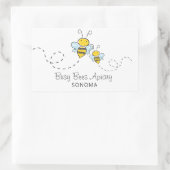 Etikettering van honingbijen Apiary imker Logo Rechthoekige Sticker (Tas)