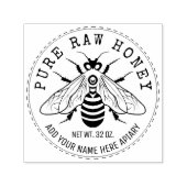 Etikettering van honingpot | Honingbijenhoningraat Zelfinktende Stempel (Design)