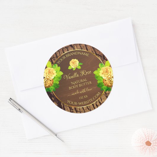 Etikettering van houtachtige hakbomen Rozen Ronde Sticker (Envelop)