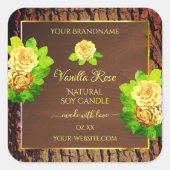 Etikettering van houtachtige hakbomen Rozen Vierkante Sticker (Voorkant)