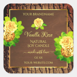 Etikettering van houtachtige hakbomen Rozen Vierkante Sticker