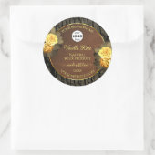 Etikettering van houtkorrels Logo van schors Ronde Sticker (Tas)