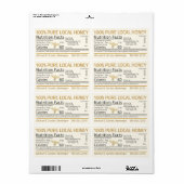 Etikettering van kleine bijenlevers etiket (Full Sheet)