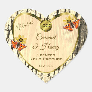 Etikettering van natuurlijke houtkorrels - Logo va Hart Sticker