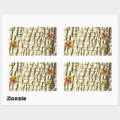 Etikettering van natuurlijke houtkorrels - Logo va Rechthoekige Sticker (Vel)