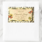 Etikettering van natuurlijke houtkorrels - Logo va Rechthoekige Sticker (Tas)