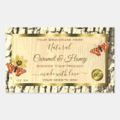 Etikettering van natuurlijke houtkorrels - Logo va Rechthoekige Sticker (Voorkant)