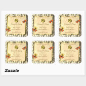 Etikettering van natuurlijke houtkorrels - Logo va Vierkante Sticker (Vel)