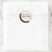 Etikettering van Paarse Agate Soy Candle-producten Ronde Sticker (Tas)