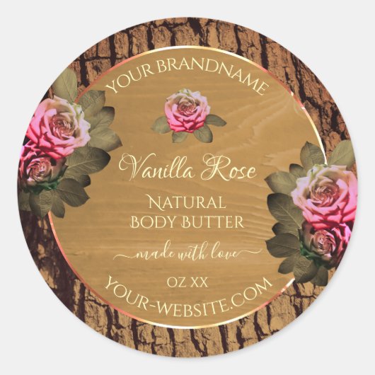 Etikettering van producten van de bloementeelt ronde sticker (Voorkant)