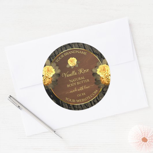 Etikettering van producten van de bloementeelt ronde sticker (Envelop)