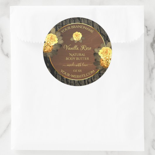 Etikettering van producten van de bloementeelt ronde sticker (Tas)