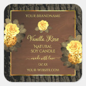 Etikettering van producten van de bloementeelt vierkante sticker (Voorkant)