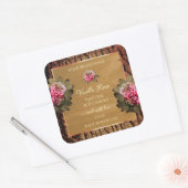 Etikettering van producten van de bloementeelt vierkante sticker (Envelop)