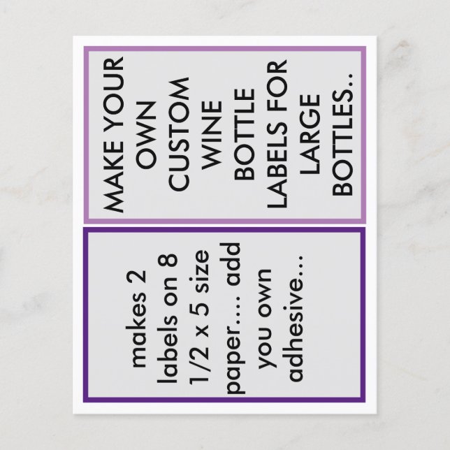 ETIKETTERS VAN DE DOUANEPAPIER VOOR GROTE WIJNEN (Voorkant)