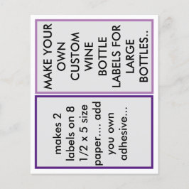 ETIKETTERS VAN DE DOUANEPAPIER VOOR GROTE WIJNEN