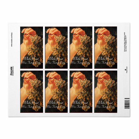 ETIKETTERS VAN DE OUDE DRUIVENVINEYARD, WITTE WIJN ETIKET (Full Sheet)