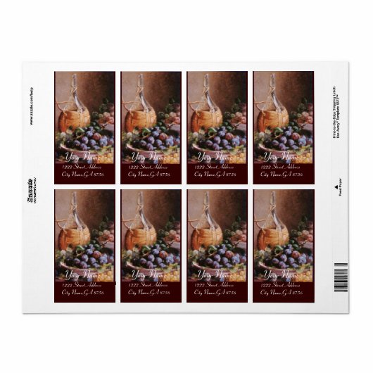 ETIKETTERS VAN DE OUDE DRUIVENWIJN ETIKET (Full Sheet)