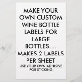 ETIKETTERS VAN UW EIGEN DOUANEWIJN VOOR GROTE FLYER (Voorkant)