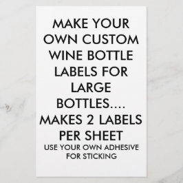 ETIKETTERS VAN UW EIGEN DOUANEWIJN VOOR GROTE FLYER