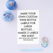 ETIKETTERS VAN UW EIGEN DOUANEWIJN VOOR GROTE FLYER (Enkel)