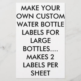 ETIKETTERS VOOR DE EIGEN WATER/WIJNFLES VOOR GROTE FLYER