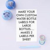 ETIKETTERS VOOR DE EIGEN WATER/WIJNFLES VOOR GROTE FLYER (Enkel)