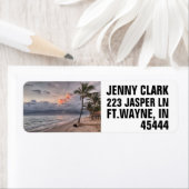 ETIKETTERS VOOR TROPISCH BEACH TERUGKEER ETIKET (Insitu)