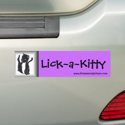 Etiksticker met kat bumpersticker (Op auto)