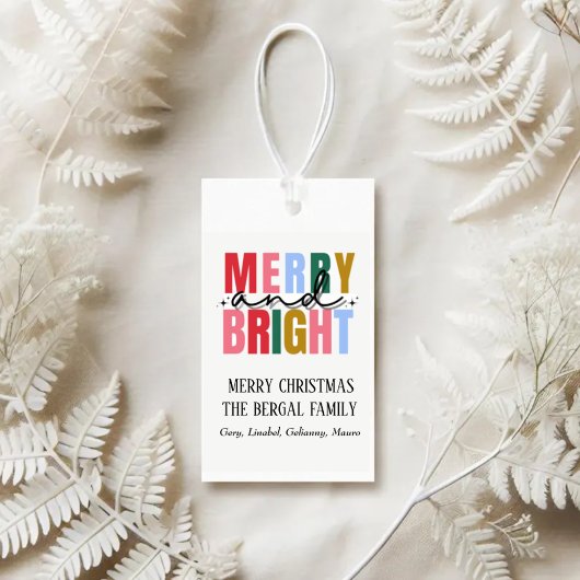 Etiqueta colgante personalizada happy and bright cadeaulabel