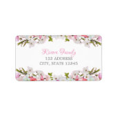 Etiqueta de dirección - Floral Etiket (Voorkant)