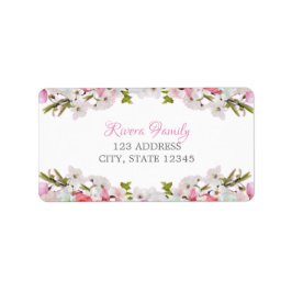 Etiqueta de dirección - Floral Etiket
