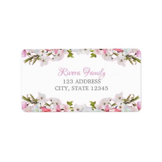 Etiqueta de dirección - Floral Etiket (Voorkant)