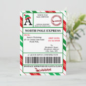 Etiqueta de envío de Papá Noel personalizable Kaart (Staand voorkant)