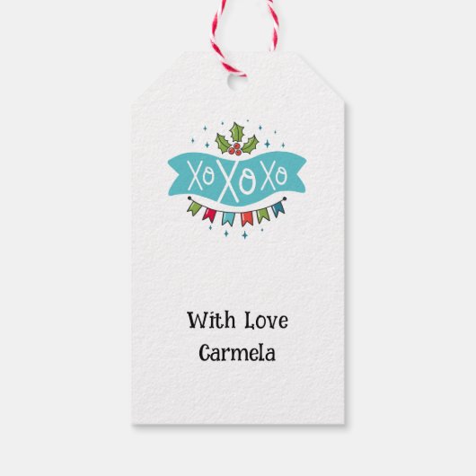 etiqueta navideña hello winter cadeaulabel (Achterkant)