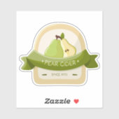 Etiqueta para botella de sidra de pera sticker (Vel)