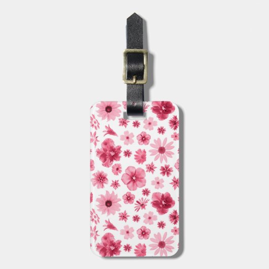 etiqueta para maleta flores bagagelabel (Voorkant verticaal)