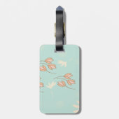 Etiqueta para maletas con diseño floral. bagagelabel (Achterkant verticaal)
