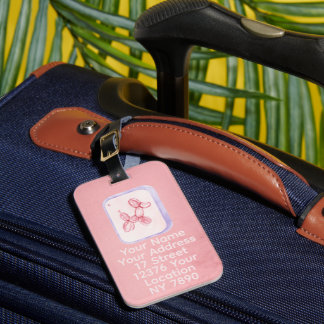 Etiqueta Para Maletas Cute Pink Balloon Dog Minima Bagagelabel