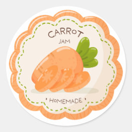 Etiqueta para mermelada de zanahoria ronde sticker