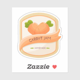 Etiqueta para mermelada de zanahoria sticker
