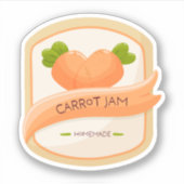 Etiqueta para mermelada de zanahoria sticker (Voorkant)