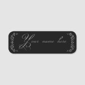 Etiqueta para nombre clásica plateada naamplaatje (Voorkant)