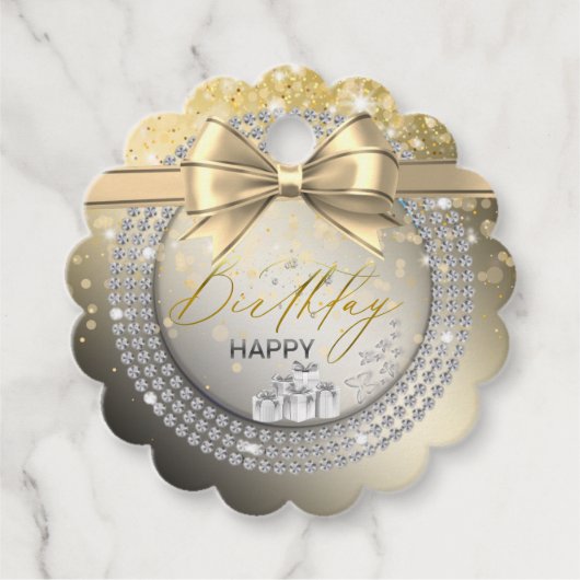 etiqueta para recuerdo de cumpleaños con brillo bedankjes labels (Voorkant)