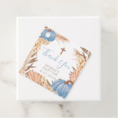 Etiqueta para recuerdos Boho Pampas Calabaza Azul Bedankjes Labels (In situ)